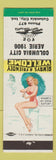 Matchbook Cover - Eagles Club Columbia City IN pinup