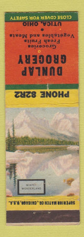 Matchbook Cover - Dunlap Grocery Utica OH