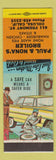 Matchbook Cover - Paul & Nona's Broiler Colusa CA
