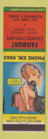 Matchbook Cover - Fairmont Confectionery Pittsburgh PA pinup