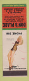 Matchbook Cover - Don's Place Texaco oil gas Ligonier IN pinup