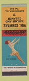 Matchbook Cover - Wm Schwarz Tailor Cleaner Barrington IL pinup WWII