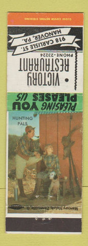 Matchbook Cover - Victory Restaurant Hanover PA