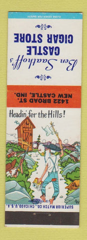 Matchbook Cover - Castle Cigar Store New Castle IN hillbilly