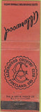 Matchbook Cover - Alderwood Country Club Portland OR WEAR