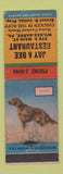 Matchbook Cover - Jay & Bee Restaurant Wilkes Barre PA