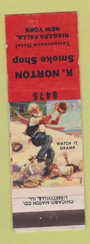 Matchbook Cover - K Norton Smoke Shop Niagara Falls NY