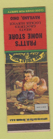 Matchbook Cover - Pratt's Home Store Haviland OH grocery