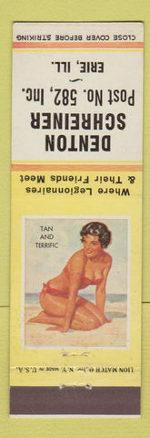 Matchbook Cover - Denton Schreiner American Legion Erie IL pinup