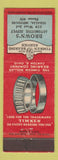 Matchbook Cover - Timken Bearings Brown's Auto Parts Sedalia MO