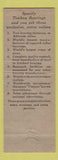 Matchbook Cover - Timken Bearings Brown's Auto Parts Sedalia MO