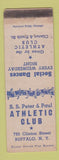 Matchbook Cover - SS Peter & Paul Athletic Club Buffalo NY WEAR