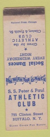 Matchbook Cover - SS Peter & Paul Athletic Club Buffalo NY WEAR