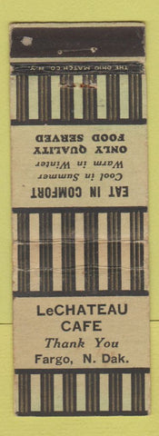Matchbook Cover - LeChateau Cafe Fargo ND WEAR