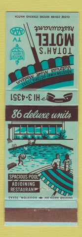 Matchbook Cover - Totah's Motel Restaurant Victoria TX