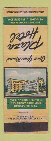 Matchbook Cover - Plaza Hotel Miami FL