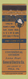 Matchbook Cover - General Electric Mazda Lamps Philadelphia PA