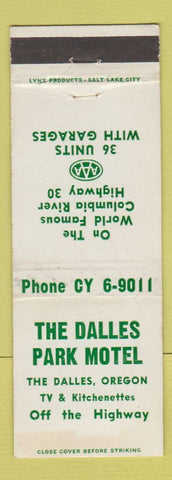 Matchbook Cover - Dalles Park Motel The Dalles OR