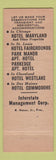 Matchbook Cover - Westlake Hotel Cleveland OH