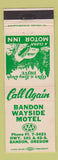 Matchbook Cover - Bandon Wayside Motel Bandon OR