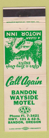 Matchbook Cover - Bandon Wayside Motel Bandon OR