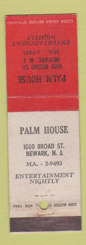 Matchbook Cover - Palm House Newark NJ WEAR