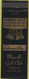 Matchbook Cover - Mayville Golf Club Mayville WI