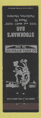 Matchbook Cover - Stockman's Bar Harlowtown MT