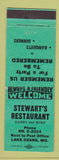 Matchbook Cover - Stewart's Restaurant Lake Ozark MO