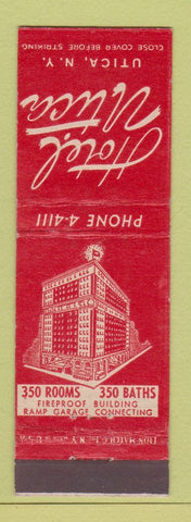 Matchbook Cover - Hotel Utica NY