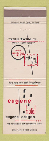 Matchbook Cover - Eugene Hotel OR