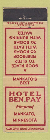 Matchbook Cover - Hotel Ben Pay Mankato MN