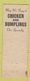 Matchbook Cover - Moran's Cafe Nisswa MN