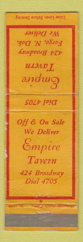 Matchbook Cover - Empire Tavern Fargo ND WEAR