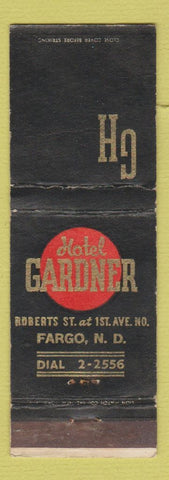 Matchbook Cover - Hotel Gardner Fargo ND