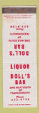 Matchbook Cover - Doll's Bar Frankenmuth MI WEAR