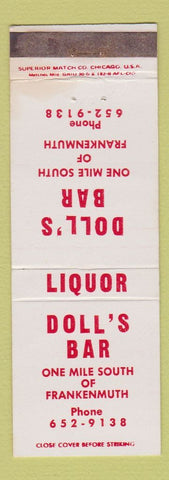 Matchbook Cover - Doll's Bar Frankenmuth MI WEAR