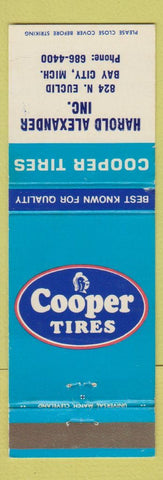 Matchbook Cover - Cooper Tires Harold Alexander Bay City MI