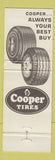 Matchbook Cover - Cooper Tires Harold Alexander Bay City MI
