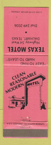 Matchbook Cover - Texas Motel Dalhart TX WEAR