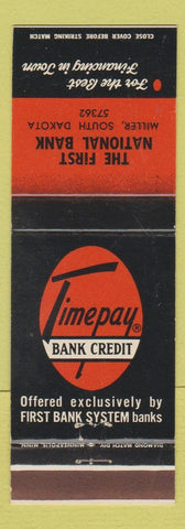 Matchbook Cover - First National Bank Miller SD