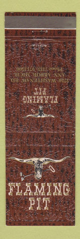 Matchbook Cover - Flaming Pit Restaurant Ann Arbor MI