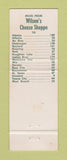 Matchbook Cover - Wilson's Cheese Shoppe Pinconning MI