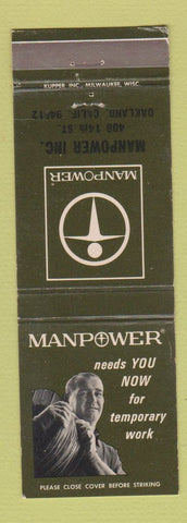 Matchbook Cover - Manpower Temporary Jobs Oakland CA