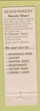 Matchbook Cover - Manpower Temporary Jobs Oakland CA