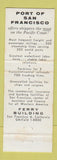 Matchbook Cover - Port of San Francisco CA
