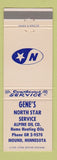 Matchbook Cover - Gene's North Star Service oil gas Mound MN
