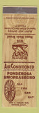 Matchbook Cover - Ponderosa Smorgasbord Merced CA