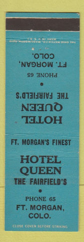 Matchbook Cover - Hotel Queen Fort Morgan Colorado