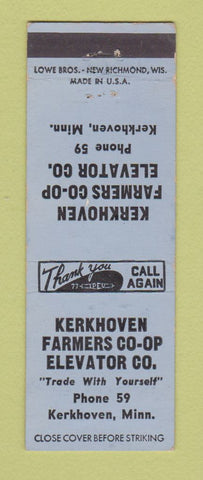 Matchbook Cover - Kerkhoven Farmers COOP Elevator Kerkhoven MN